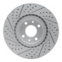 R1 12-19 Fiat 500E Front Right Drilled & Slotted Geo-Carbon Rotor