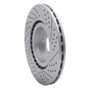 R1 12-19 Fiat 500E Front Left Drilled & Slotted Geo-Carbon Rotor