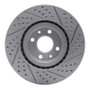 R1 12-19 Fiat 500E Front Left Drilled & Slotted Geo-Carbon Rotor