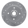 R1 85-02 Volkswagen Golf Rear Right Drilled & Slotted Geo-Carbon Rotor