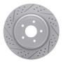 R1 06-13 Chevrolet Corvette Rear Left Drilled & Slotted Geo-Carbon Rotor