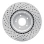 R1 08-15 Mitsubishi Lancer Front Right Drilled & Slotted Geo-Carbon Rotor
