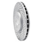 R1 08-15 Mitsubishi Lancer Front Left Drilled & Slotted Geo-Carbon Rotor