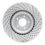 R1 08-15 Mitsubishi Lancer Front Left Drilled & Slotted Geo-Carbon Rotor