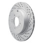 R1 08-15 Mitsubishi Lancer Rear Right Drilled & Slotted Geo-Carbon Rotor