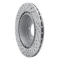 R1 08-15 Mitsubishi Lancer Rear Right Drilled & Slotted Geo-Carbon Rotor