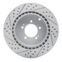 R1 08-15 Mitsubishi Lancer Rear Right Drilled & Slotted Geo-Carbon Rotor