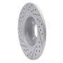 R1 09-19 Fiat 500 (USA/Canada) Rear Right Drilled & Slotted Geo-Carbon Rotor