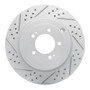 R1 08-15 Mitsubishi Lancer Rear Left Drilled & Slotted Geo-Carbon Rotor