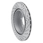 R1 08-15 Mitsubishi Lancer Rear Left Drilled & Slotted Geo-Carbon Rotor