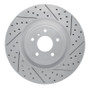 R1 08-25 Infiniti Q70L Front Right Drilled & Slotted Geo-Carbon Rotor