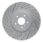 R1 08-25 Infiniti FX50 Front Left Drilled & Slotted Geo-Carbon Rotor