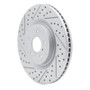 R1 08-25 Infiniti FX50 Front Left Drilled & Slotted Geo-Carbon Rotor
