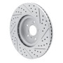 R1 08-25 Infiniti FX50 Front Left Drilled & Slotted Geo-Carbon Rotor