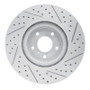 R1 08-25 Infiniti FX50 Front Left Drilled & Slotted Geo-Carbon Rotor