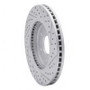 R1 05-25 Nissan Frontier Front Left Drilled & Slotted Geo-Carbon Rotor