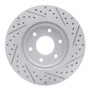 R1 05-25 Nissan Frontier Front Left Drilled & Slotted Geo-Carbon Rotor