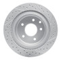 R1 02-25 Infiniti G35 Rear Left Drilled & Slotted Geo-Carbon Rotor