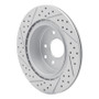 R1 05-25 Infiniti EX37 Rear Right Drilled & Slotted Geo-Carbon Rotor