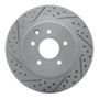 R1 05-25 Infiniti G37 Rear Left Drilled & Slotted Geo-Carbon Rotor