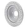 R1 05-25 Infiniti G37 Rear Left Drilled & Slotted Geo-Carbon Rotor