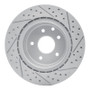 R1 05-25 Infiniti G37 Rear Left Drilled & Slotted Geo-Carbon Rotor
