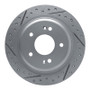 R1 18-26 Hyundai Kona Rear Left Drilled & Slotted Geo-Carbon Rotor