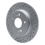 R1 18-26 Hyundai Kona Rear Left Drilled & Slotted Geo-Carbon Rotor