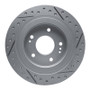 R1 18-26 Hyundai Kona Rear Left Drilled & Slotted Geo-Carbon Rotor