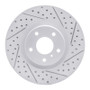 R1 03-23 Infiniti FX35 Front Right Drilled & Slotted Geo-Carbon Rotor