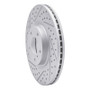 R1 03-23 Infiniti Q40 Front Left Drilled & Slotted Geo-Carbon Rotor