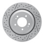 R1 19-25 Hyundai Veloster N Rear Left Drilled & Slotted Geo-Carbon Rotor