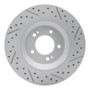 R1 19-25 Hyundai Veloster N Rear Left Drilled & Slotted Geo-Carbon Rotor