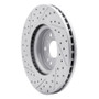 R1 06-12 Mercedes-Benz R350 Front Right Drilled & Slotted Geo-Carbon Rotor