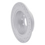 R1 02-25 Nissan Juke Rear Left Drilled & Slotted Geo-Carbon Rotor