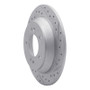 R1 14-23 Hyundai Kona Rear Right Drilled & Slotted Geo-Carbon Rotor
