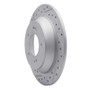 R1 14-23 Hyundai Kona Rear Left Drilled & Slotted Geo-Carbon Rotor
