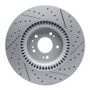 R1 18-20 Genesis G80 Front Left Drilled & Slotted Geo-Carbon Rotor