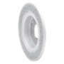 R1 16-25 Honda Civic Sedan Rear Left Drilled & Slotted Geo-Carbon Rotor