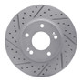 R1 17-22 Hyundai Ioniq Front Left Drilled & Slotted Geo-Carbon Rotor