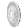 R1 09-14 Acura TL Front Left Drilled & Slotted Geo-Carbon Rotor