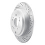 R1 07-17 Acura MDX Rear Right Drilled & Slotted Geo-Carbon Rotor