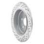 R1 07-17 Acura MDX Rear Right Drilled & Slotted Geo-Carbon Rotor