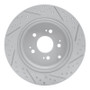 R1 07-17 Acura ZDX Rear Left Drilled & Slotted Geo-Carbon Rotor