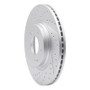 R1 15-26 Hyundai Kona Ev Front Left Drilled & Slotted Geo-Carbon Rotor