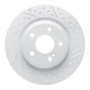 R1 12-20 Mercedes-Benz Slk350 Rear Right Drilled & Slotted Geo-Carbon Rotor