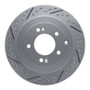 R1 16-22 Hyundai Tucson Rear Left Drilled & Slotted Geo-Carbon Rotor