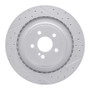 R1 10-18 Mercedes-Benz Cls63 AMG Rear Right Drilled & Slotted Geo-Carbon Rotor