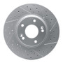 R1 10-13 Hyundai Santa Fe Front Right Drilled & Slotted Geo-Carbon Rotor