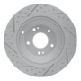 R1 10-16 Hyundai Genesis Coupe Rear Right Drilled & Slotted Geo-Carbon Rotor